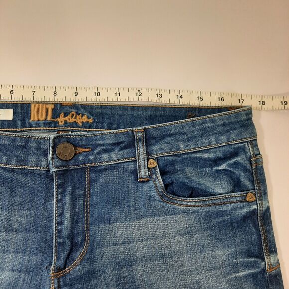 Kut From The Kloth Farrah Baby Bootcut Jeans Medium Wash Sz 12 34 x 32 KP697MB4 - Picture 10 of 12